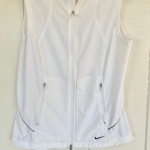 Nike Dri-Fit Vest White Size M Stretch Full-Zip